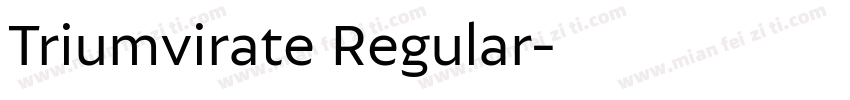 Triumvirate Regular字体转换